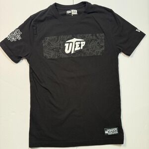 UTEP Miners Luchador Shirt Mens Small Black New Era Hispanic Heritage Graphic